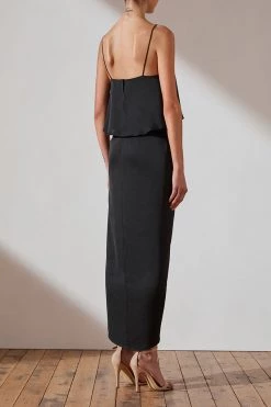 Shona Joy LUXE COCKTAIL FRILL DRESS - ONYX DRESSES