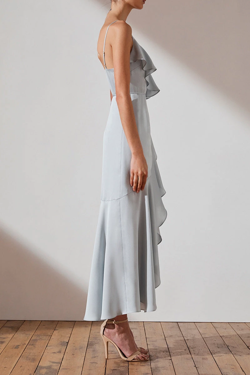 Shona Joy DRESSES LUXE BIAS FRILL WRAP DRESS - CLOUD 5 Shona Joy DRESSES LUXE BIAS FRILL WRAP DRESS - CLOUD