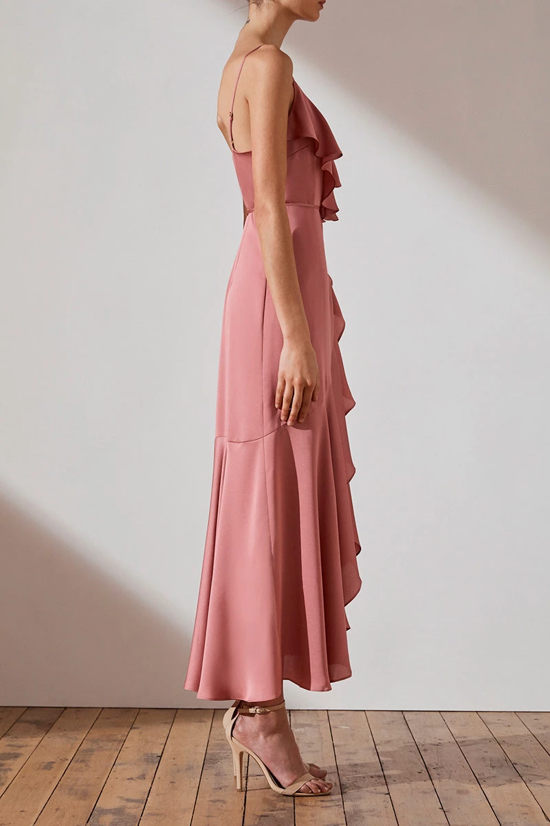 Shona Joy LUXE BIAS FRILL WRAP DRESS - ROSE DRESSES 5 Shona Joy LUXE BIAS FRILL WRAP DRESS - ROSE DRESSES