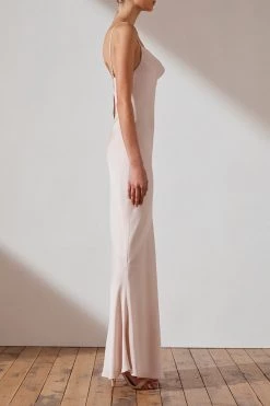 Shona Joy DRESSES LUXE BIAS COWL SLIP DRESS - PORCELAIN