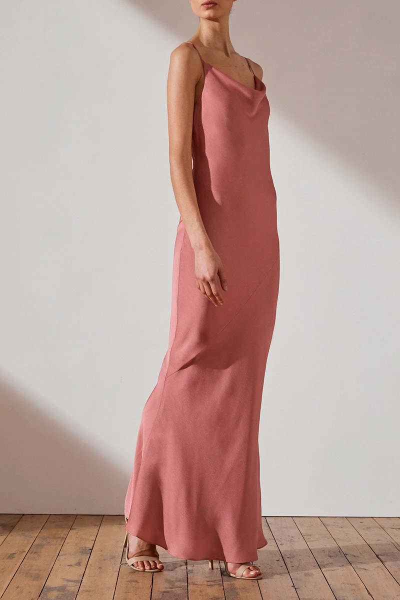 Shona Joy LUXE BIAS COWL SLIP DRESS - ROSE DRESSES 4 Shona Joy LUXE BIAS COWL SLIP DRESS - ROSE DRESSES