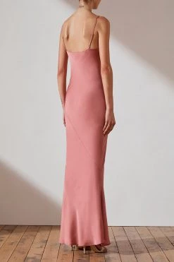 Shona Joy LUXE BIAS COWL SLIP DRESS - ROSE DRESSES 11 Shona Joy LUXE BIAS COWL SLIP DRESS - ROSE DRESSES