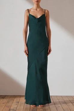 Shona Joy LUXE BIAS COWL SLIP DRESS - EMERALD DRESSES 8 Shona Joy LUXE BIAS COWL SLIP DRESS - EMERALD DRESSES
