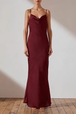 Shona Joy LUXE BIAS COWL SLIP DRESS - GARNET DRESSES 8 Shona Joy LUXE BIAS COWL SLIP DRESS - GARNET DRESSES