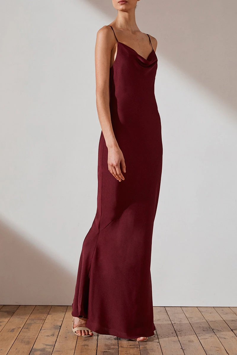 Shona Joy LUXE BIAS COWL SLIP DRESS - GARNET DRESSES 4 Shona Joy LUXE BIAS COWL SLIP DRESS - GARNET DRESSES