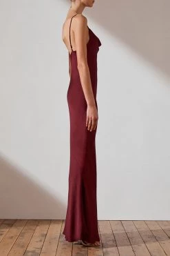 Shona Joy LUXE BIAS COWL SLIP DRESS - GARNET DRESSES 10 Shona Joy LUXE BIAS COWL SLIP DRESS - GARNET DRESSES