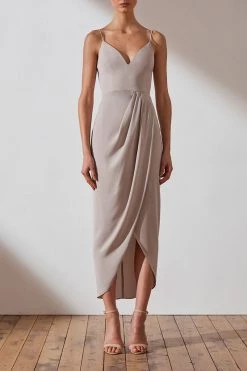 Shona Joy CORE COCKTAIL DRESS - OYSTER DRESSES