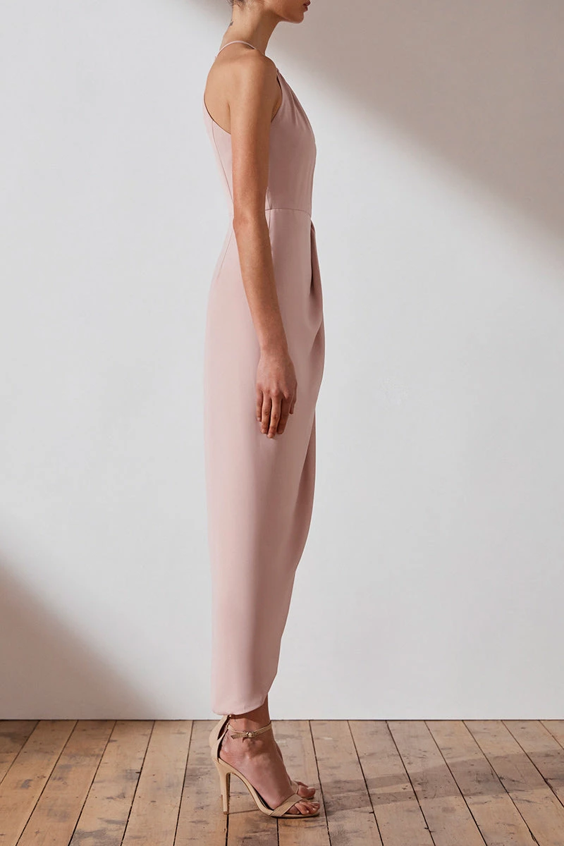 Shona Joy DRESSES CORE HIGH NECK RUCHED DRESS - BALLET 6 Shona Joy DRESSES CORE HIGH NECK RUCHED DRESS - BALLET