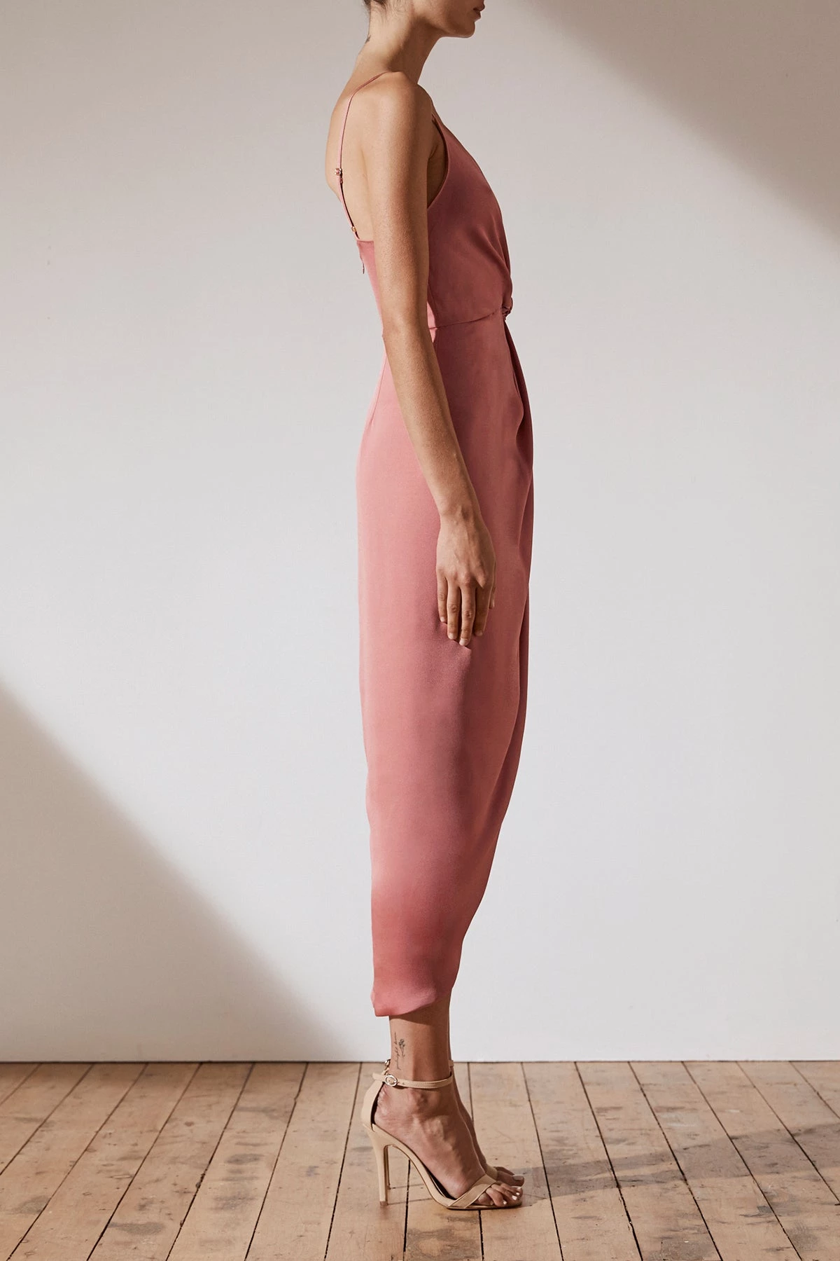 Shona Joy DRESSES LUXE TIE FRONT COCKTAIL DRESS - ROSE 5 Shona Joy DRESSES LUXE TIE FRONT COCKTAIL DRESS - ROSE