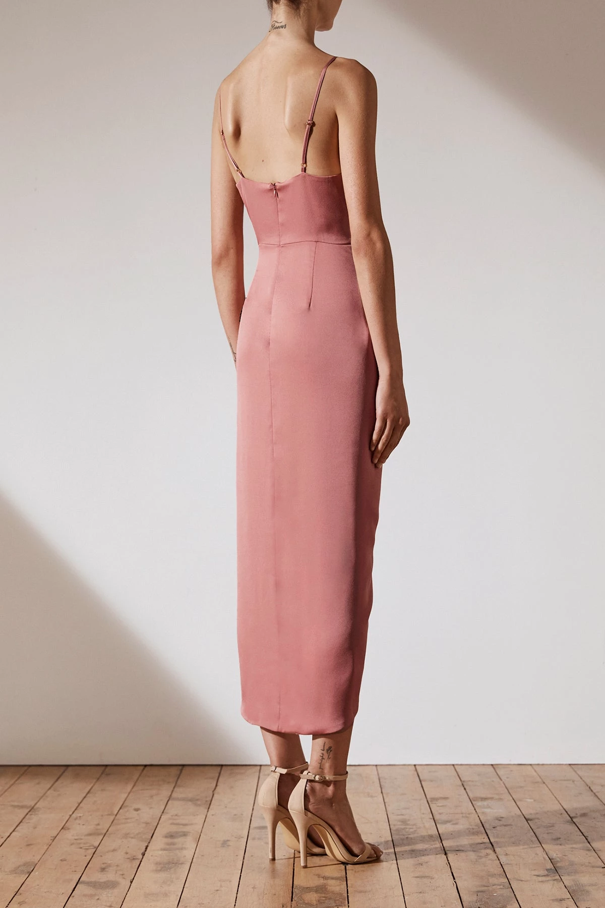 Shona Joy DRESSES LUXE TIE FRONT COCKTAIL DRESS - ROSE 6 Shona Joy DRESSES LUXE TIE FRONT COCKTAIL DRESS - ROSE