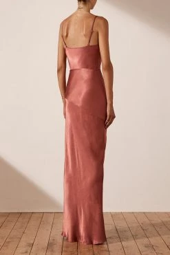 Shona Joy DRESSES LA LUNE BIAS COWL MAXI DRESS - TERRACOTTA 11 Shona Joy DRESSES LA LUNE BIAS COWL MAXI DRESS - TERRACOTTA