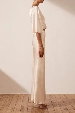 Shona Joy TOPS LA LUNE TWIST TOP - CREAM