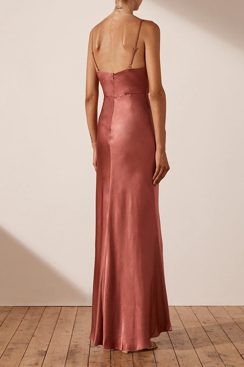 Shona Joy LA LUNE CROSS DRAPED MAXI DRESS - TERRACOTTA DRESSES 5 Shona Joy LA LUNE CROSS DRAPED MAXI DRESS - TERRACOTTA DRESSES
