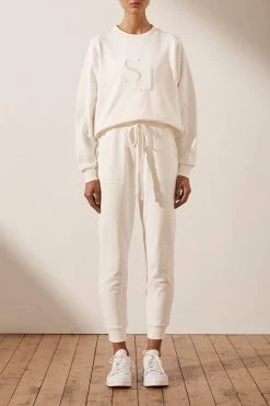 Shona Joy SJ LOGO SWEATER - IVORY