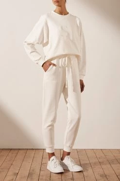 Shona Joy SJ LOGO SWEATER - IVORY