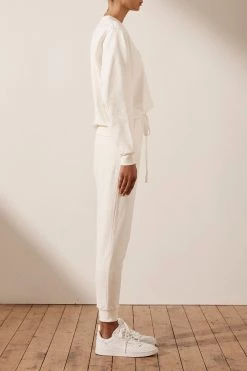 Shona Joy SJ LOGO SWEATER - IVORY