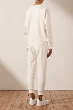 Shona Joy SJ LOGO SWEATER - IVORY
