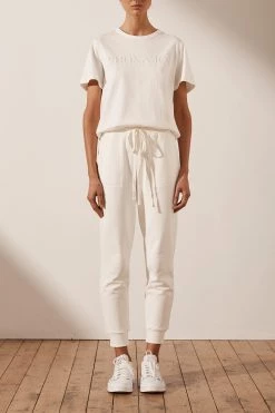 Shona Joy TOPS SJ LOGO TEE - IVORY