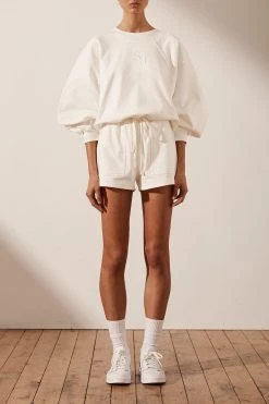 Shona Joy SJ SWEAT SHORT - IVORY 15 Shona Joy SJ SWEAT SHORT - IVORY