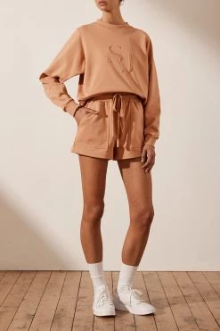 Shona Joy SJ LOGO SWEATER - DESERT ROSE TOPS