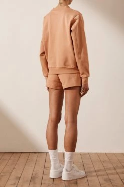 Shona Joy SJ LOGO SWEATER - DESERT ROSE TOPS