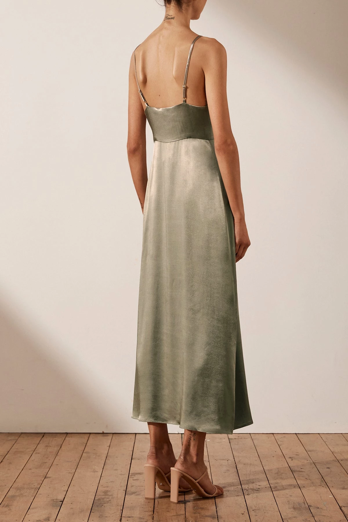 Shona Joy DRESSES LA LUNE COCKTAIL MIDI DRESS - SAGE 5 Shona Joy DRESSES LA LUNE COCKTAIL MIDI DRESS - SAGE