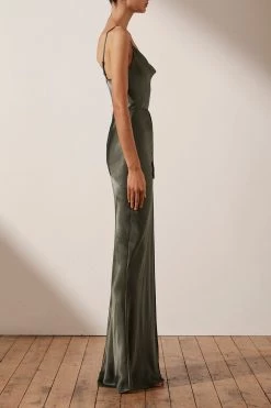 Shona Joy DRESSES LA LUNE BIAS COWL MAXI DRESS - OLIVE 12 Shona Joy DRESSES LA LUNE BIAS COWL MAXI DRESS - OLIVE