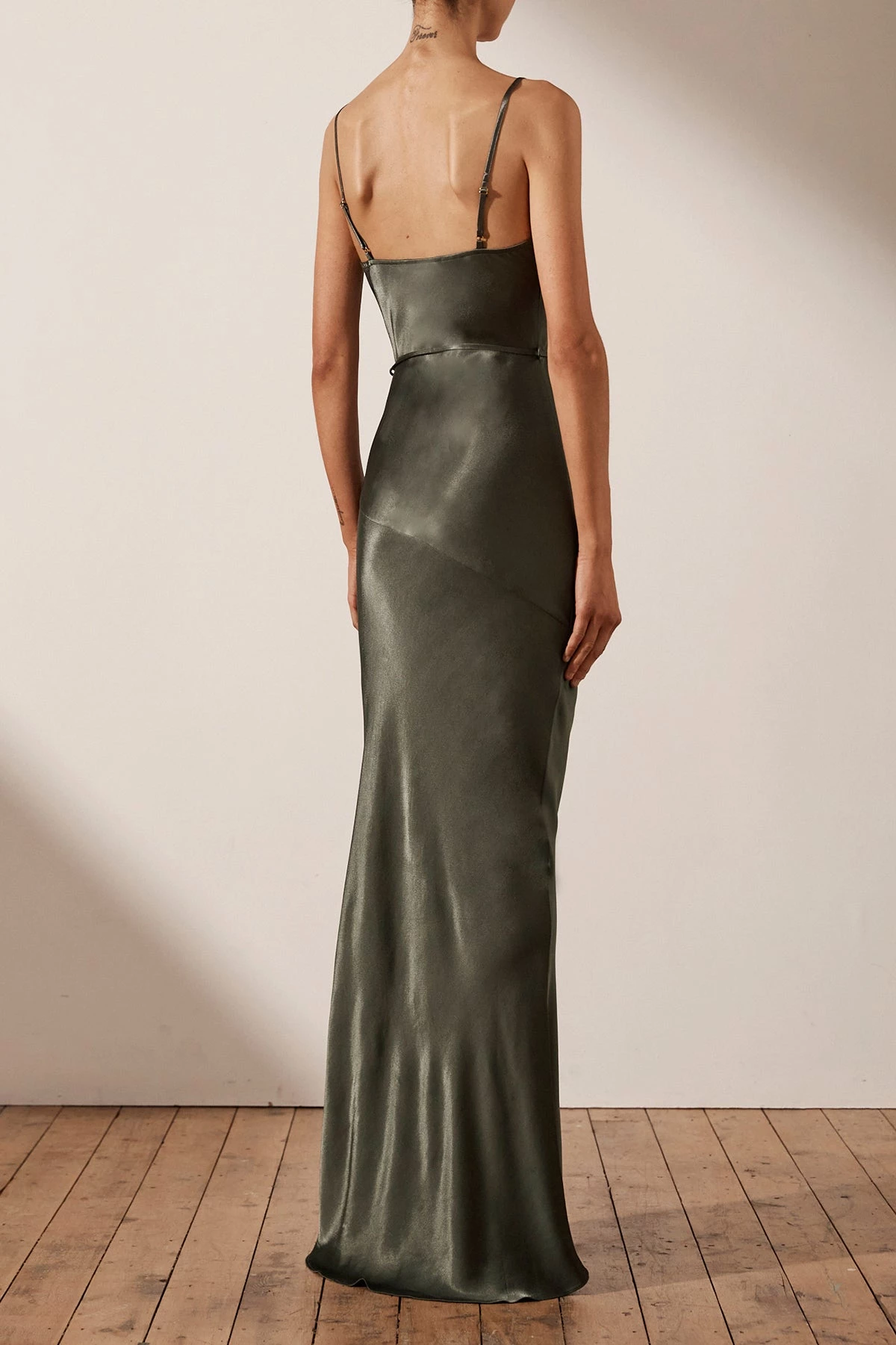 Shona Joy DRESSES LA LUNE BIAS COWL MAXI DRESS - OLIVE 7 Shona Joy DRESSES LA LUNE BIAS COWL MAXI DRESS - OLIVE