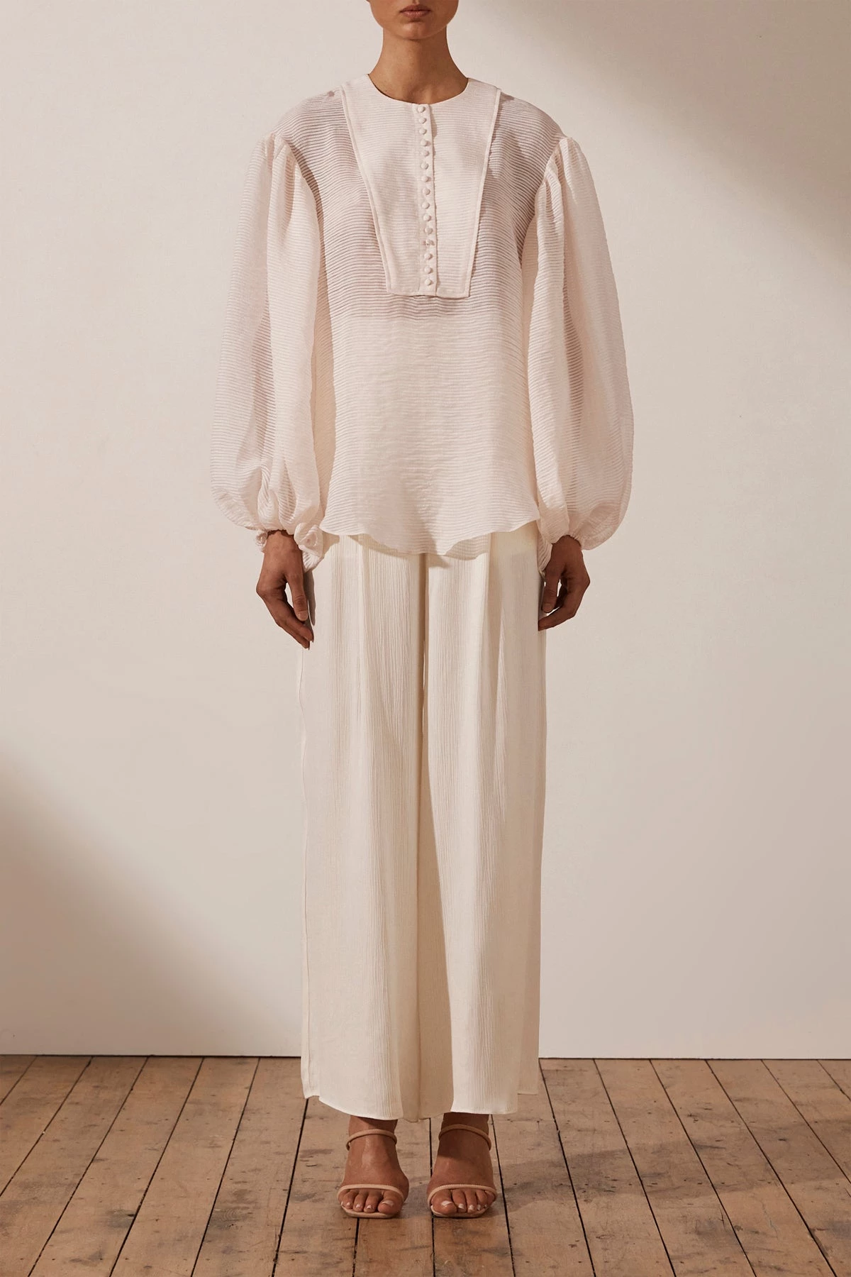 Shona Joy CHARLOTTE BALLOON SLEEVE BLOUSE - ECRU 9 Shona Joy CHARLOTTE BALLOON SLEEVE BLOUSE - ECRU