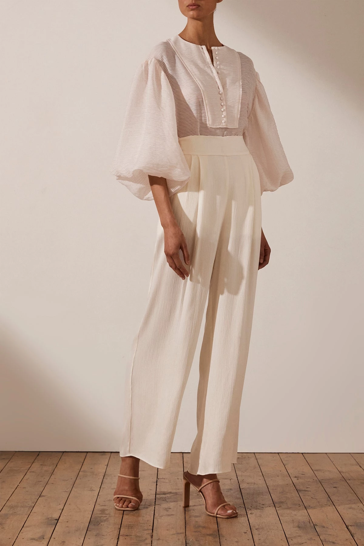 Shona Joy CHARLOTTE BALLOON SLEEVE BLOUSE - ECRU 5 Shona Joy CHARLOTTE BALLOON SLEEVE BLOUSE - ECRU