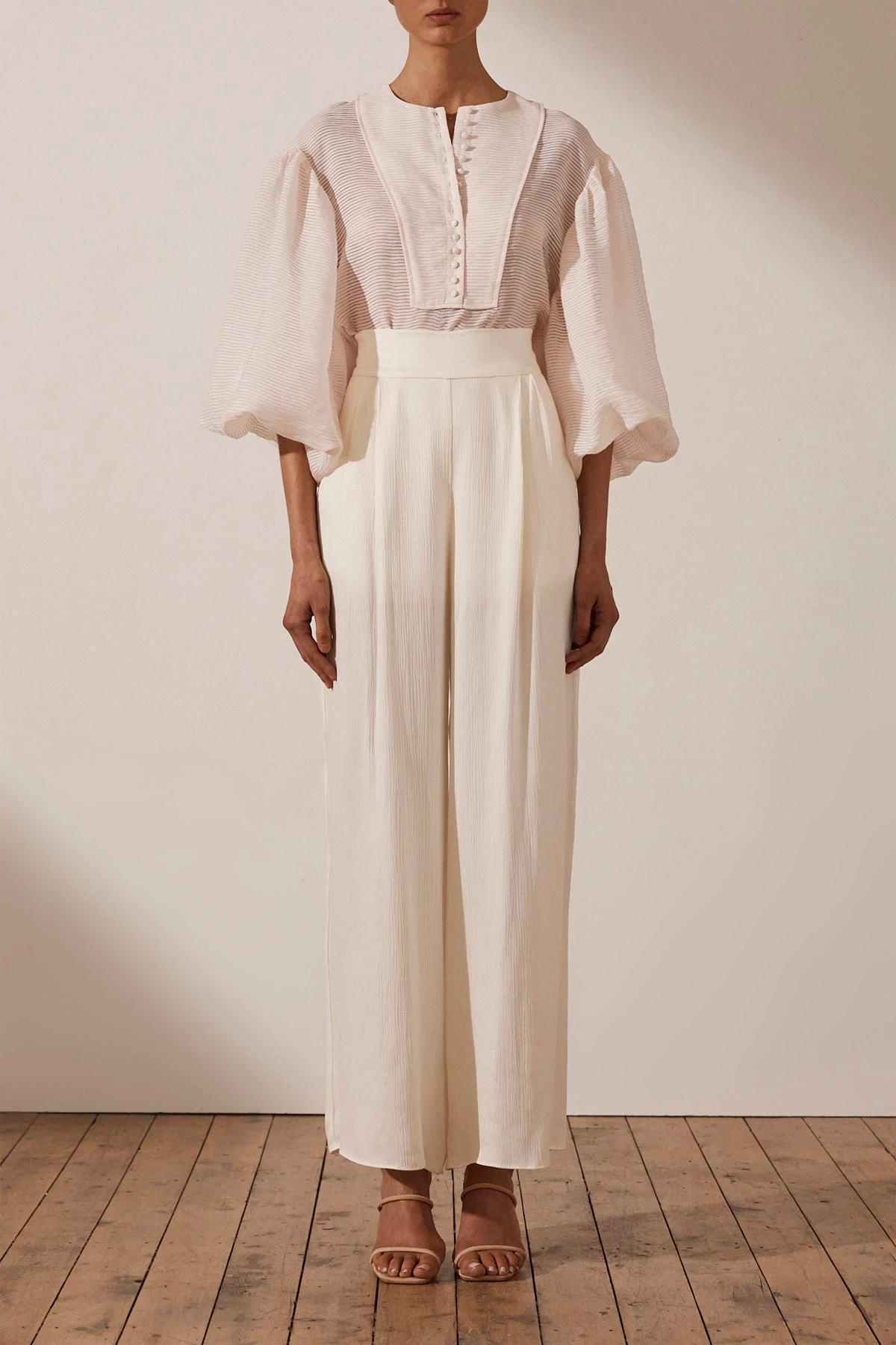 Shona Joy CHARLOTTE BALLOON SLEEVE BLOUSE - ECRU 4 Shona Joy CHARLOTTE BALLOON SLEEVE BLOUSE - ECRU