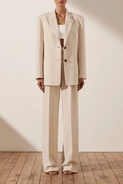 Shona Joy TOPS IVY OVERSIZED TAILORED BLAZER - BONE