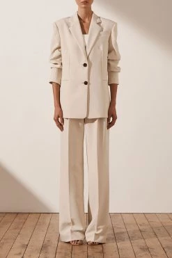Shona Joy TOPS IVY OVERSIZED TAILORED BLAZER - BONE