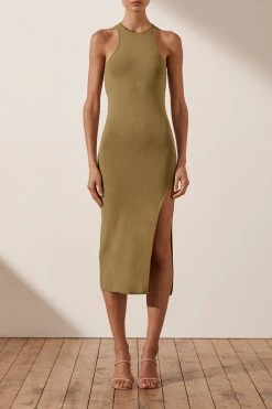 Shona Joy BASIC RACER BACK MIDI DRESS - BAY LEAF 8 Shona Joy BASIC RACER BACK MIDI DRESS - BAY LEAF