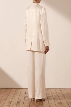 Shona Joy TOPS LA LUNE DOUBLE BREASTED BLAZER - CREAM