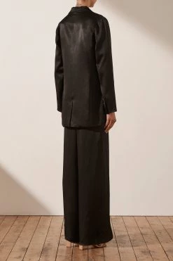 Shona Joy LA LUNE DOUBLE BREASTED BLAZER - BLACK 12 Shona Joy LA LUNE DOUBLE BREASTED BLAZER - BLACK