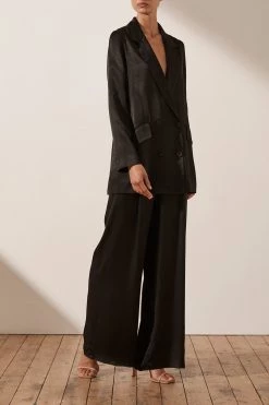 Shona Joy LA LUNE DOUBLE BREASTED BLAZER - BLACK 10 Shona Joy LA LUNE DOUBLE BREASTED BLAZER - BLACK