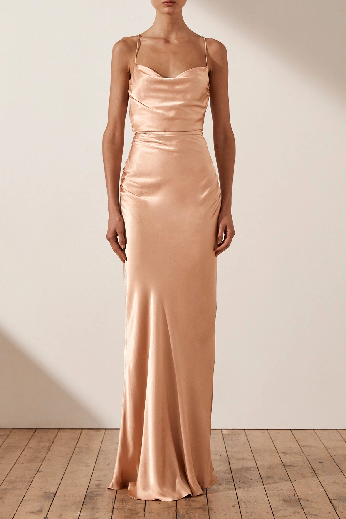 Shona Joy DRESSES LA LUNE LACE BACK MAXI DRESS - DESERT ROSE 3 Shona Joy DRESSES LA LUNE LACE BACK MAXI DRESS - DESERT ROSE