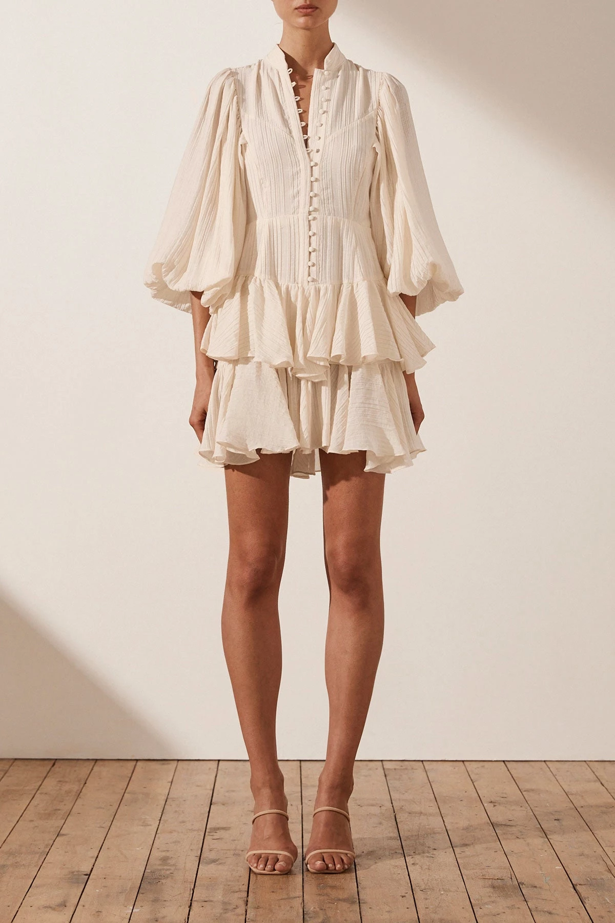 Shona Joy MILA BALLOON SLEEVE FRILL MINI DRESS - TOFU DRESSES 7 Shona Joy MILA BALLOON SLEEVE FRILL MINI DRESS - TOFU DRESSES