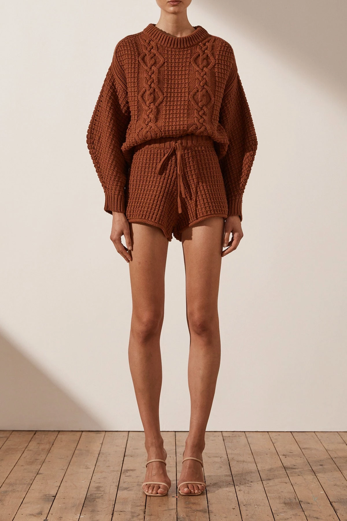 Shona Joy KNITWEAR WILLOW DRAWSTRING SHORT - PAPRIKA 3 Shona Joy KNITWEAR WILLOW DRAWSTRING SHORT - PAPRIKA