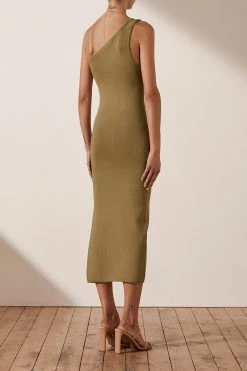 Shona Joy DRESSES BASIC ONE SHOULDER MIDI DRESS - BAY LEAF 11 Shona Joy DRESSES BASIC ONE SHOULDER MIDI DRESS - BAY LEAF