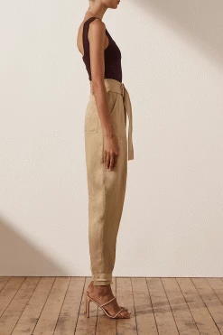 Shona Joy BASIC SQUARE NECK TOP - COCOA