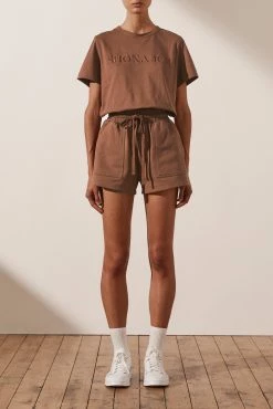 Shona Joy SJ SWEAT SHORT - CLOVE KNITWEAR