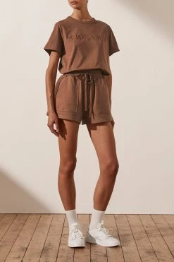 Shona Joy SJ SWEAT SHORT - CLOVE KNITWEAR