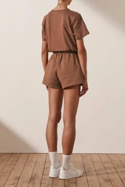 Shona Joy SJ SWEAT SHORT - CLOVE KNITWEAR