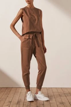 Shona Joy TOPS SJ LOGO TANK - CLOVE