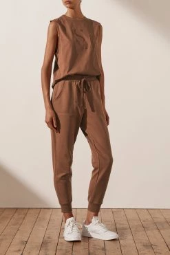 Shona Joy TOPS SJ LOGO TANK - CLOVE