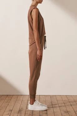 Shona Joy TOPS SJ LOGO TANK - CLOVE