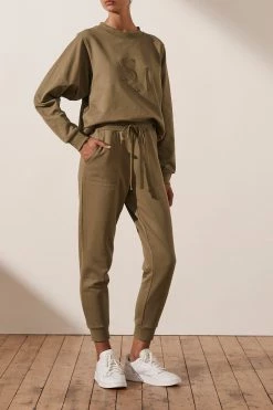 Shona Joy SJ LOGO SWEATER - BAY LEAF TOPS