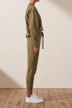 Shona Joy SJ LOGO SWEATER - BAY LEAF TOPS